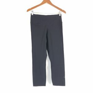 Nike Womens SIZE L Black Workout Run Tight Fit Crop Compression Pants Key Pocket